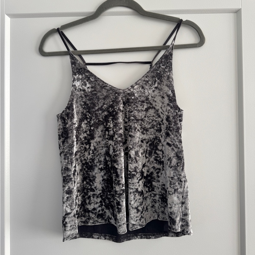 EUC American Eagle Velour Gray Tank Top